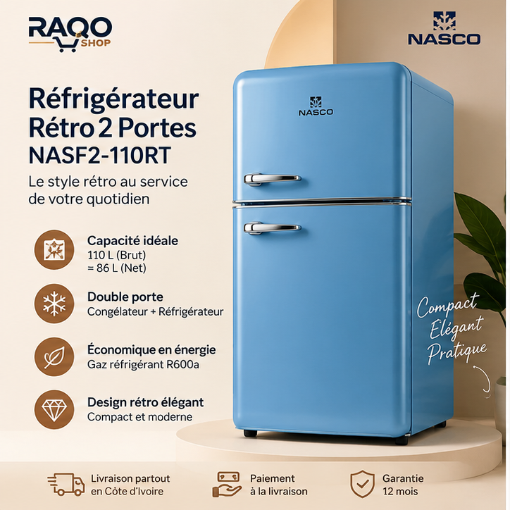 Réfrigérateur Nasco NASF2-110RT - RAQO Shop
