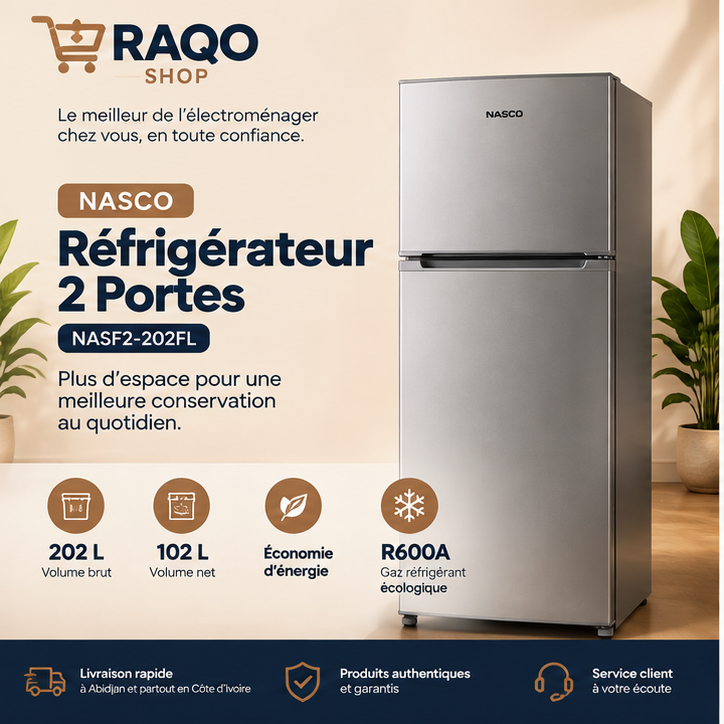 Réfrigérateur Nasco NASF2-202FL - RAQO Shop