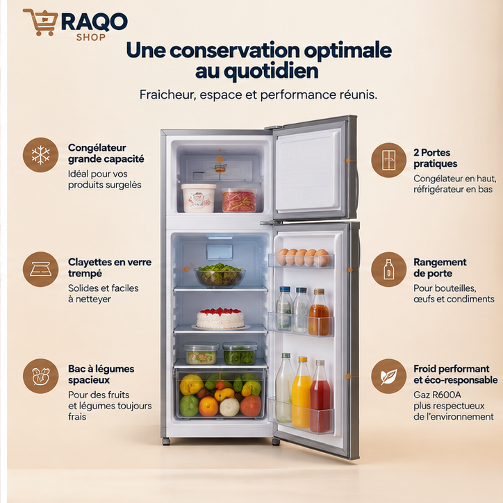 Réfrigérateur Nasco NASF2-202FL - RAQO Shop
