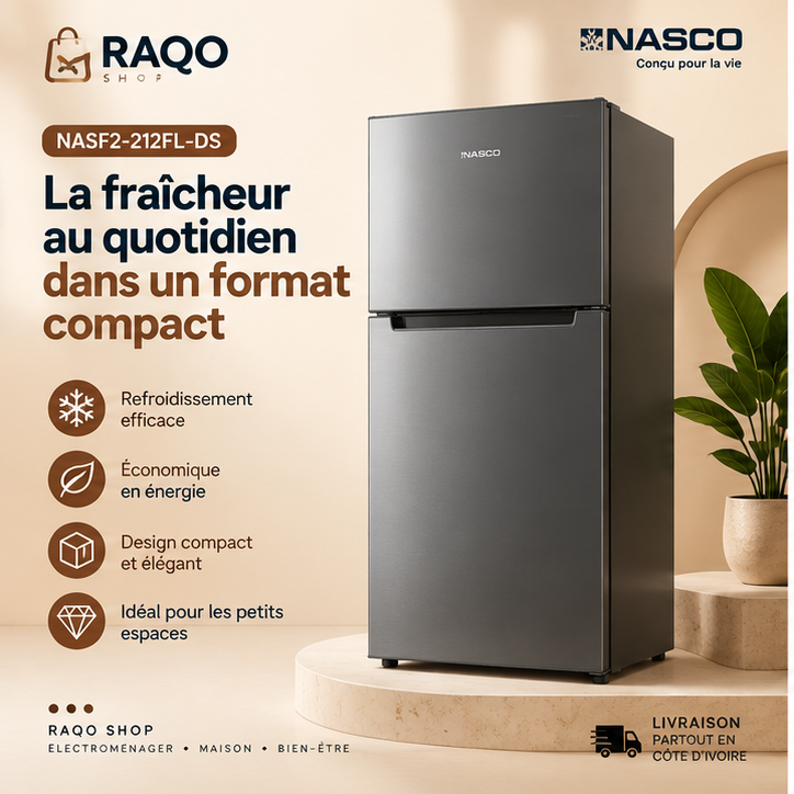 Réfrigérateur Nasco NASF2-212FL-DS - RAQO Shop