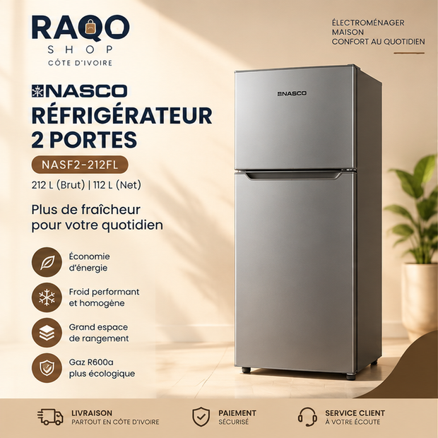 Réfrigérateur Nasco NASF2-212FL - RAQO Shop