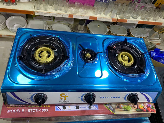 cuisniere 3 feu inox lourd -GUARANTIE 12 MOIS