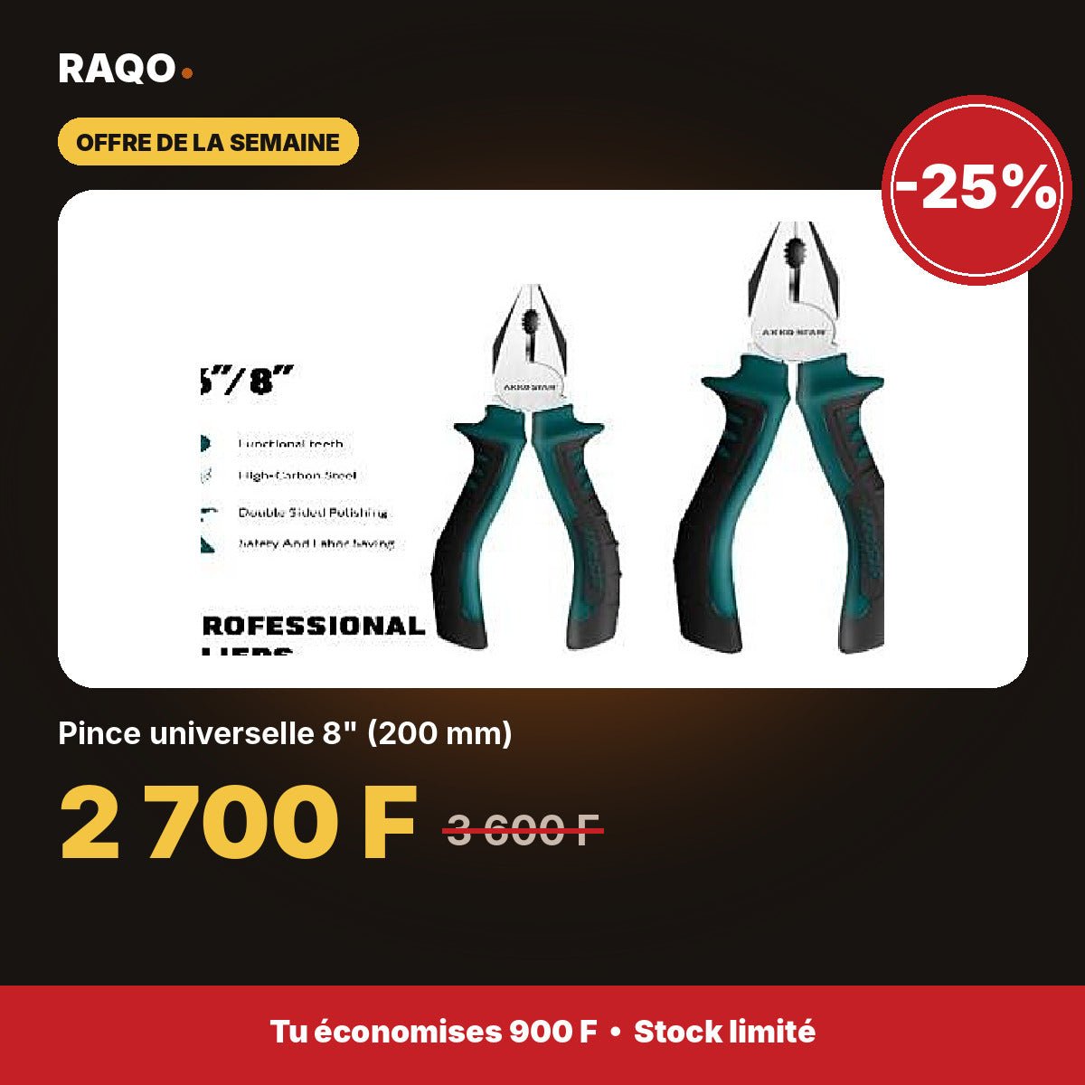 Pince universelle 8