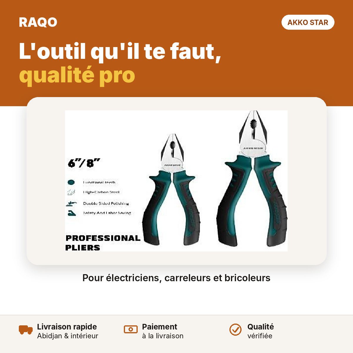 Pince universelle 8