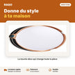 Plafonnier LED 82W 3 couleurs – anneau noir et cuivré | Akko Star - RAQO