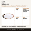 Plafonnier LED 82W 3 couleurs – anneau noir et cuivré | Akko Star - RAQO