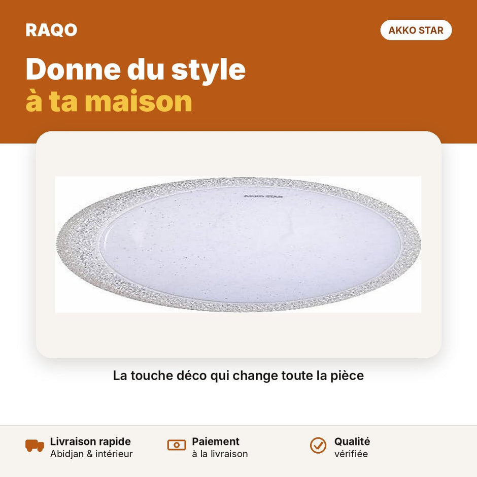Plafonnier LED 82W 3 couleurs – design cristal scintillant | Akko Star - RAQO