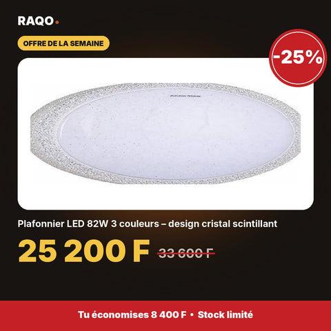 Plafonnier LED 82W 3 couleurs – design cristal scintillant | Akko Star - RAQO