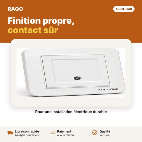 Plaque vierge (obturateur) encastrable | Akko Star - RAQO