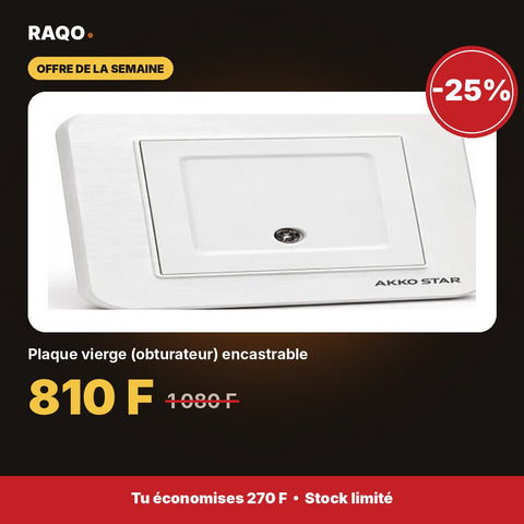 Plaque vierge (obturateur) encastrable | Akko Star - RAQO