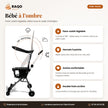 Poussette avec pare-soleil réglable 180° pour protéger bébé du soleil