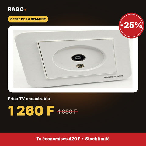 Prise TV encastrable | Akko Star - RAQO