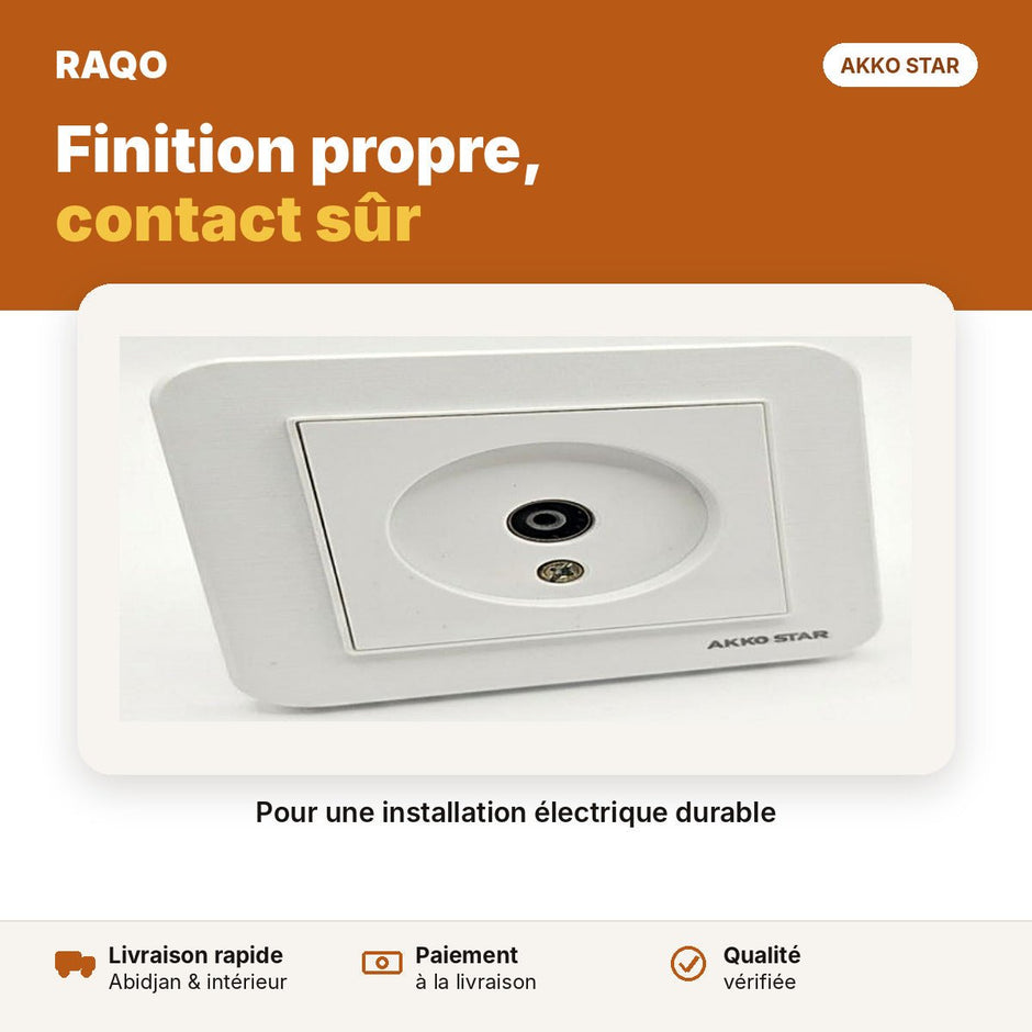 Prise TV encastrable | Akko Star - RAQO