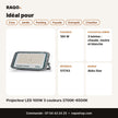 Projecteur LED 100W 3 couleurs 2700K–6500K | Akko Star - RAQO