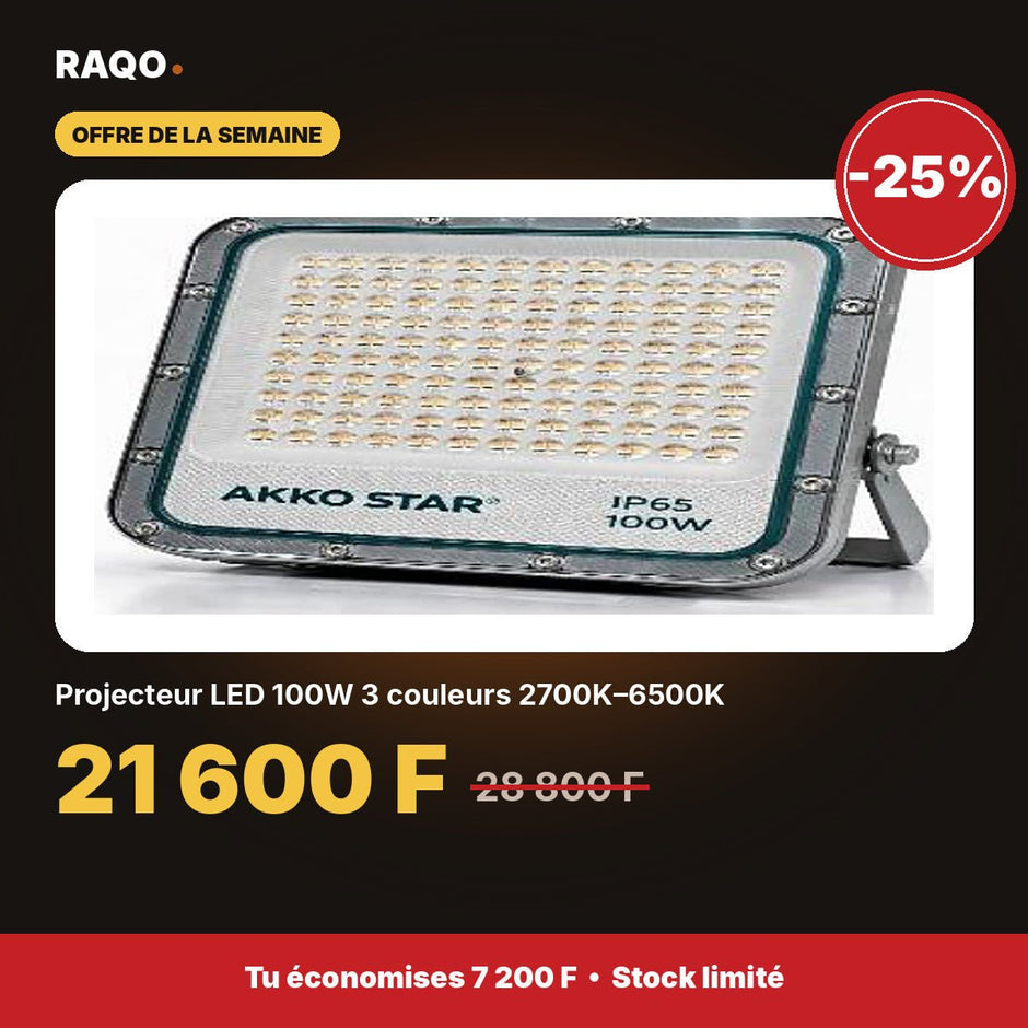 Projecteur LED 100W 3 couleurs 2700K–6500K | Akko Star - RAQO