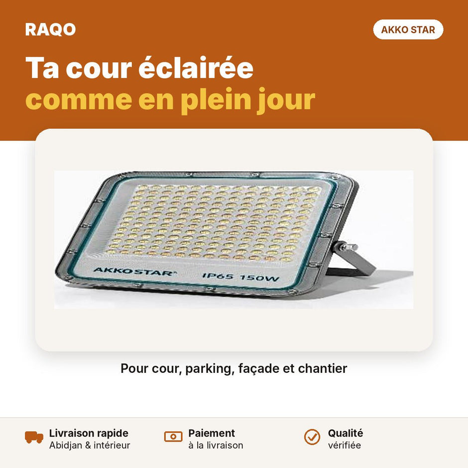 Projecteur LED 150W 3 couleurs 2700K–6500K | Akko Star - RAQO