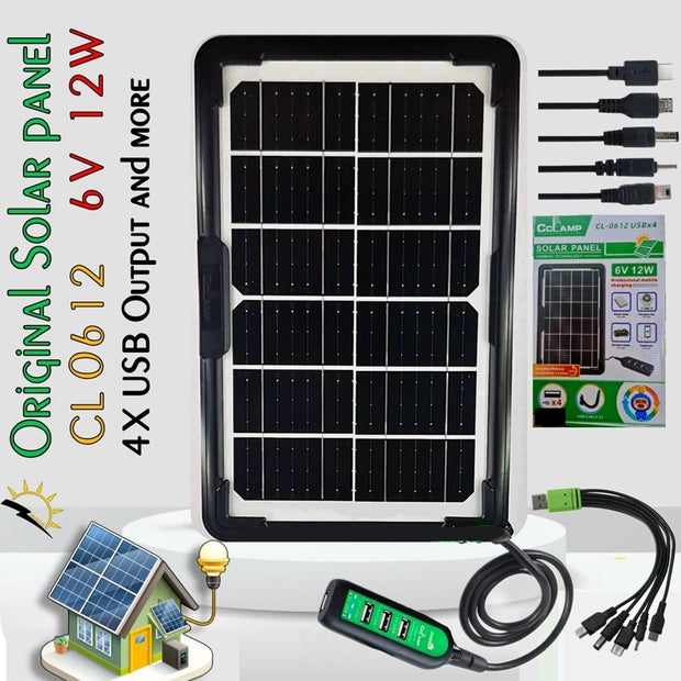 🔆 Panneau Solaire de Recharge Mobile 6V 12W – CClamp CL-0612