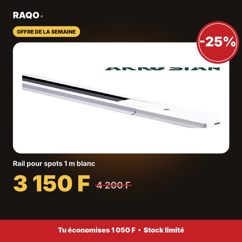 Rail pour spots 1 m blanc | Akko Star - RAQO