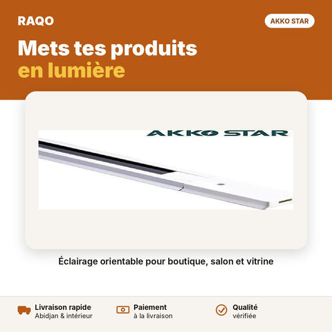 Rail pour spots 2 m blanc | Akko Star - RAQO