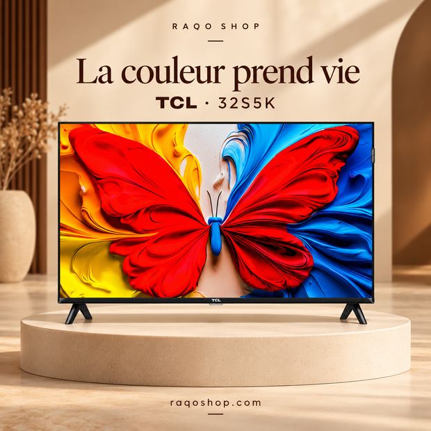 RAQO SHOP — TCL 32S5K — La couleur prend vie — vue de face