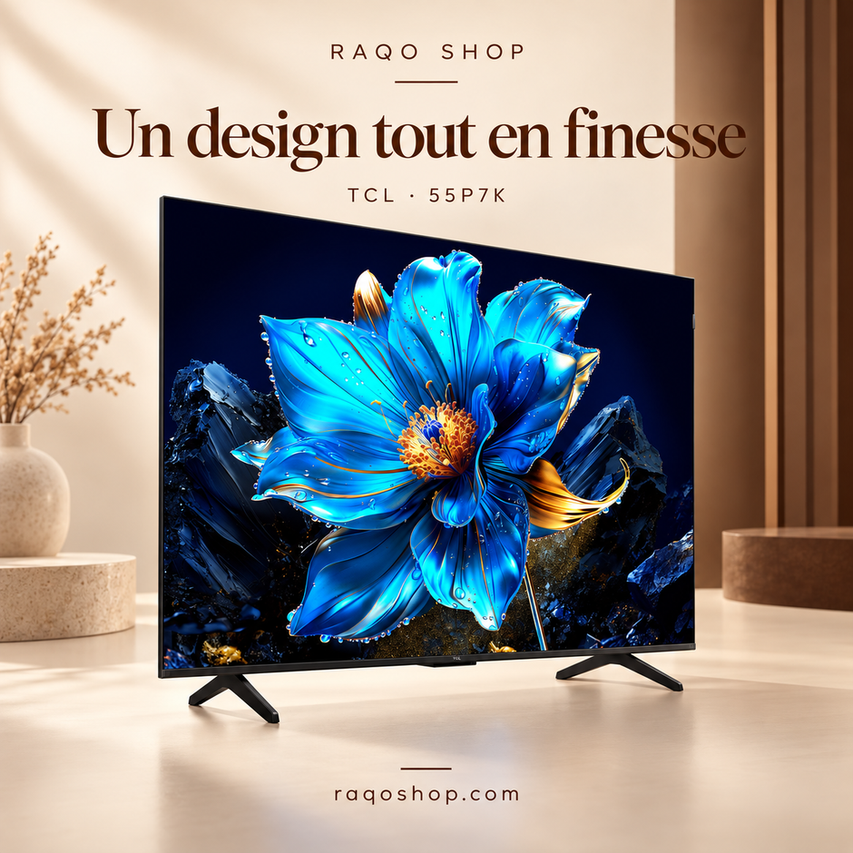 RAQO SHOP — TCL 55P7K — Un design tout en finesse