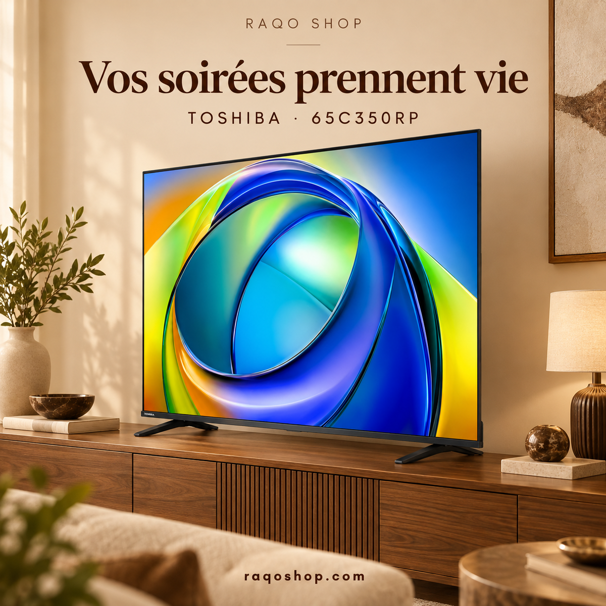 RAQO SHOP — Toshiba 65C350RP — Vos soirées prennent vie