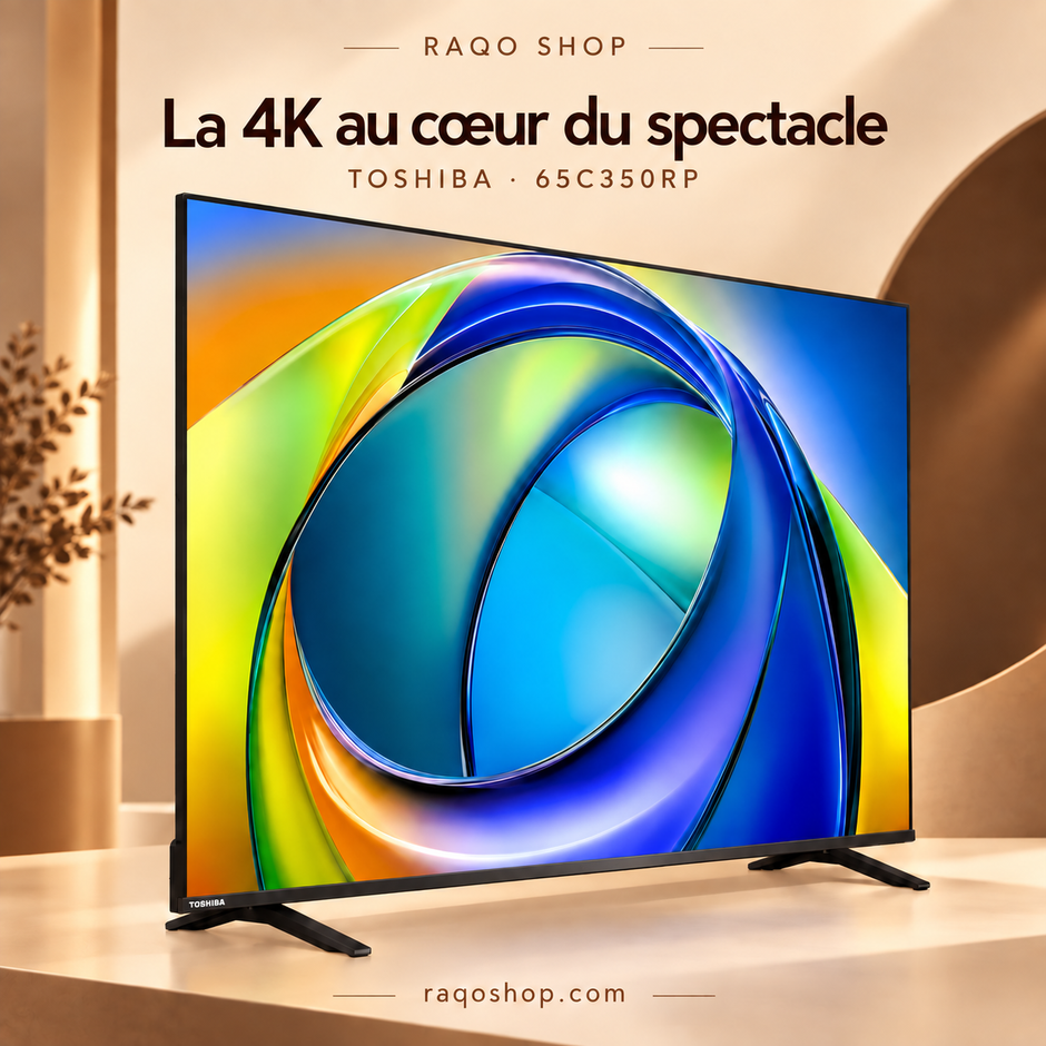 RAQO SHOP — Toshiba 65C350RP — La 4K au cœur du spectacle