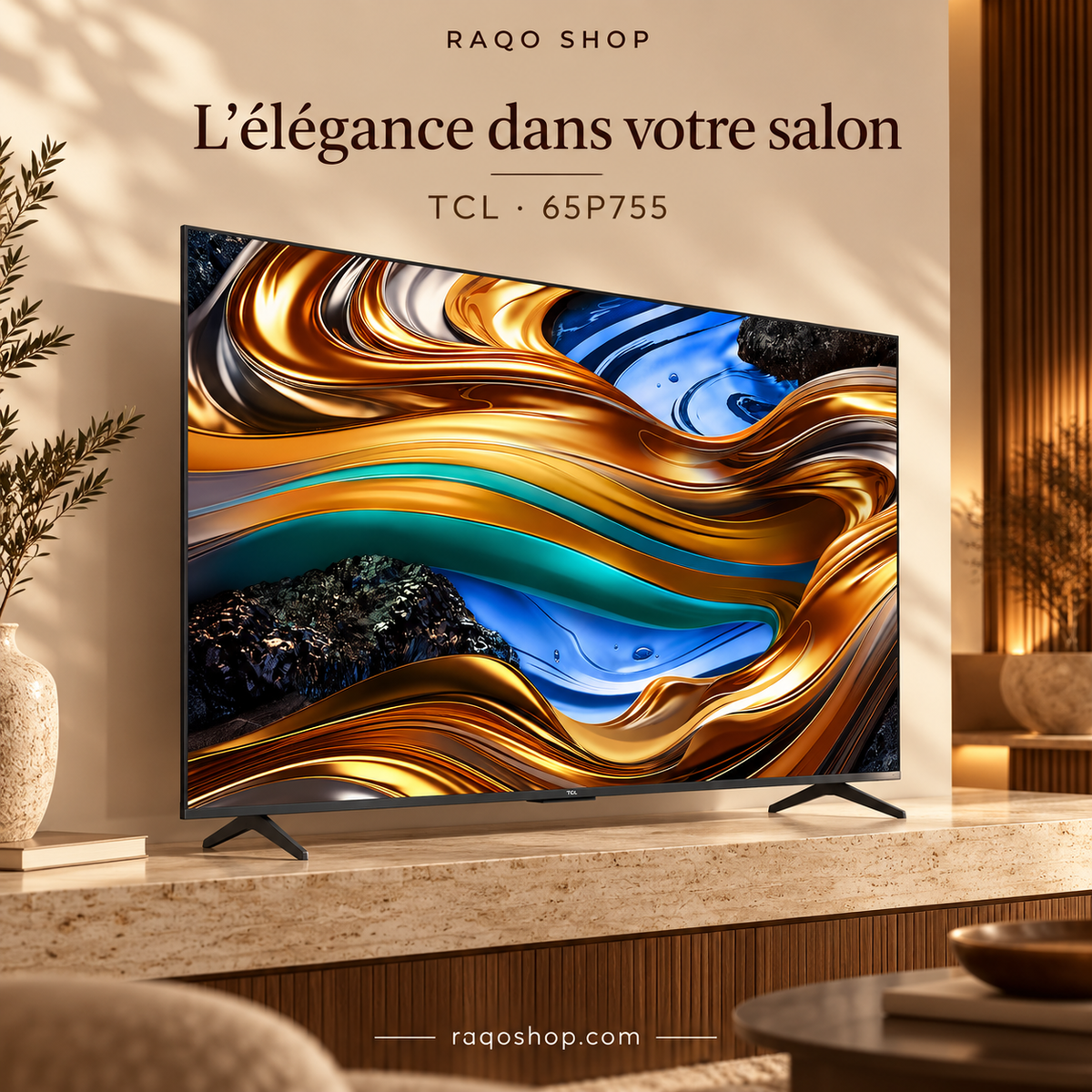 RAQO SHOP — TCL 65P755 — photo 3 — L’élégance dans votre salon