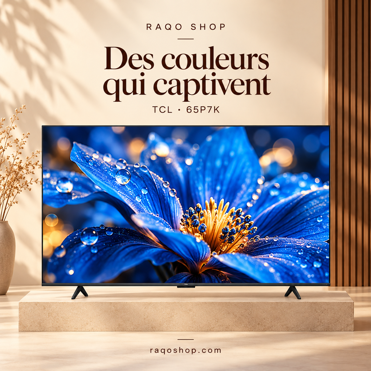 RAQO SHOP — TCL 65P7K — Des couleurs qui captivent
