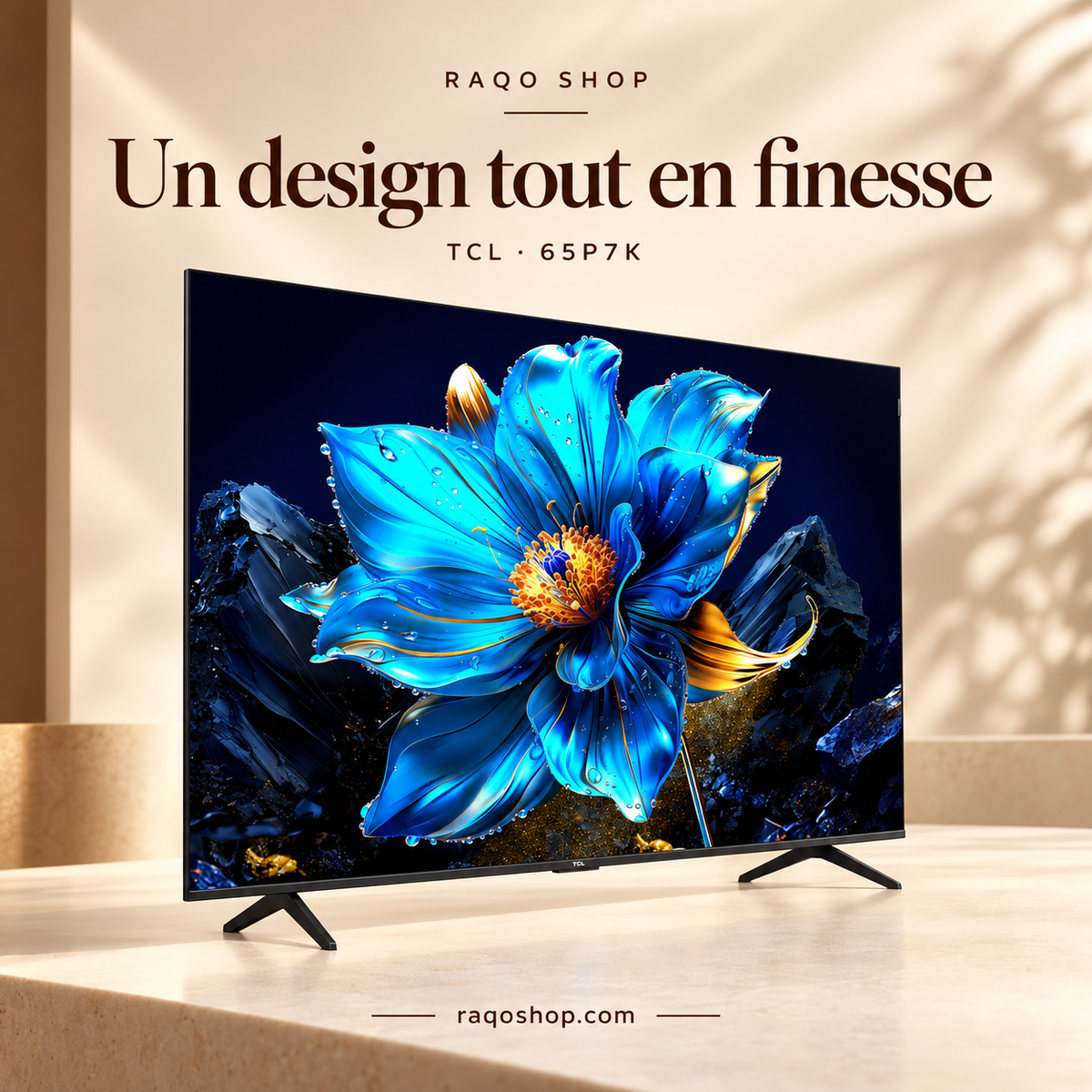 RAQO SHOP — TCL 65P7K — Un design tout en finesse