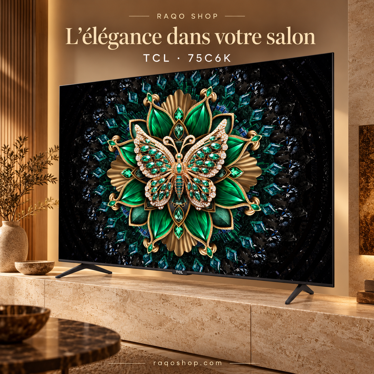RAQO SHOP — TCL 75C6K — photo 3 — L’élégance dans votre salon