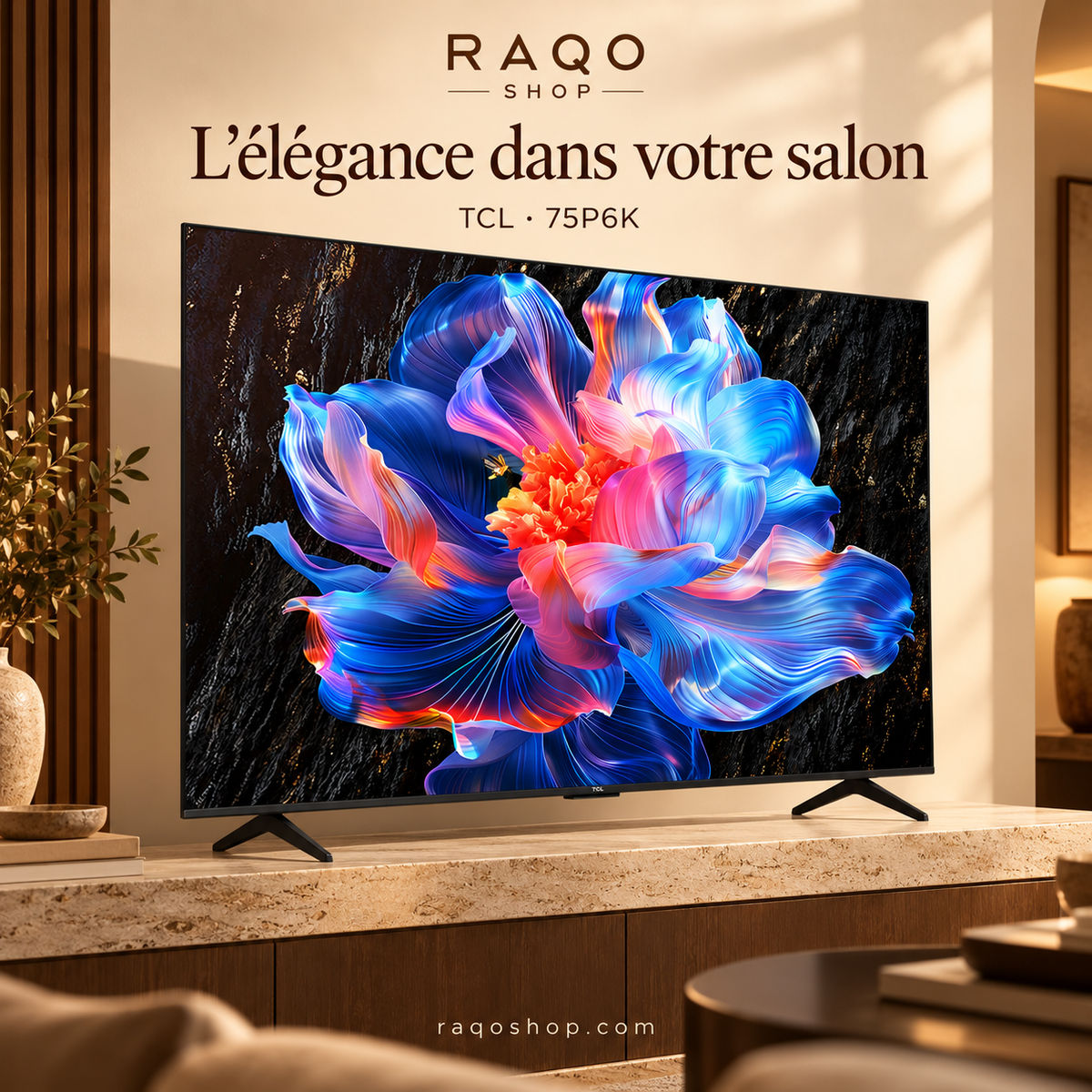 RAQO SHOP — TCL 75P6K — photo 3 — L’élégance dans votre salon