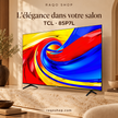 RAQO SHOP — TCL 85P7L — L’élégance dans votre salon — vue de trois quarts droite