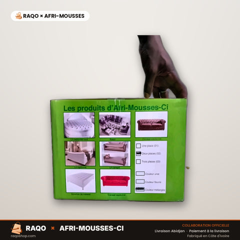 Carton de Draps de Lit (Lot Gros) – RAQO × Afri-Mousses – autre angle – RAQO Abidjan