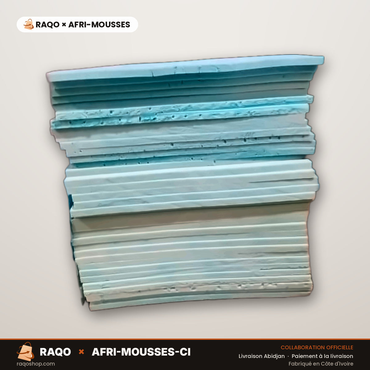 Chapeau de matelas PH6 190×140 – RAQO × Afri-Mousses