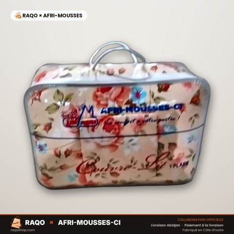 Couvre-Lit Matelassé – RAQO × Afri-Mousses – autre angle – RAQO Abidjan