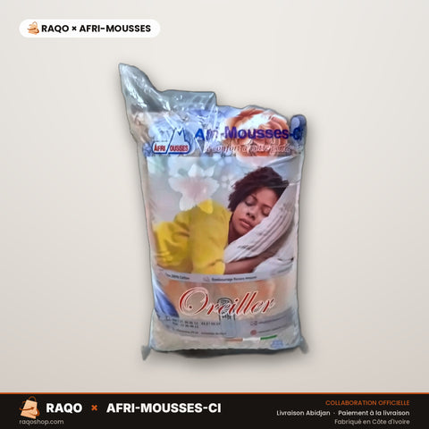Oreiller Classique – RAQO × Afri-Mousses – vue principale – RAQO Abidjan