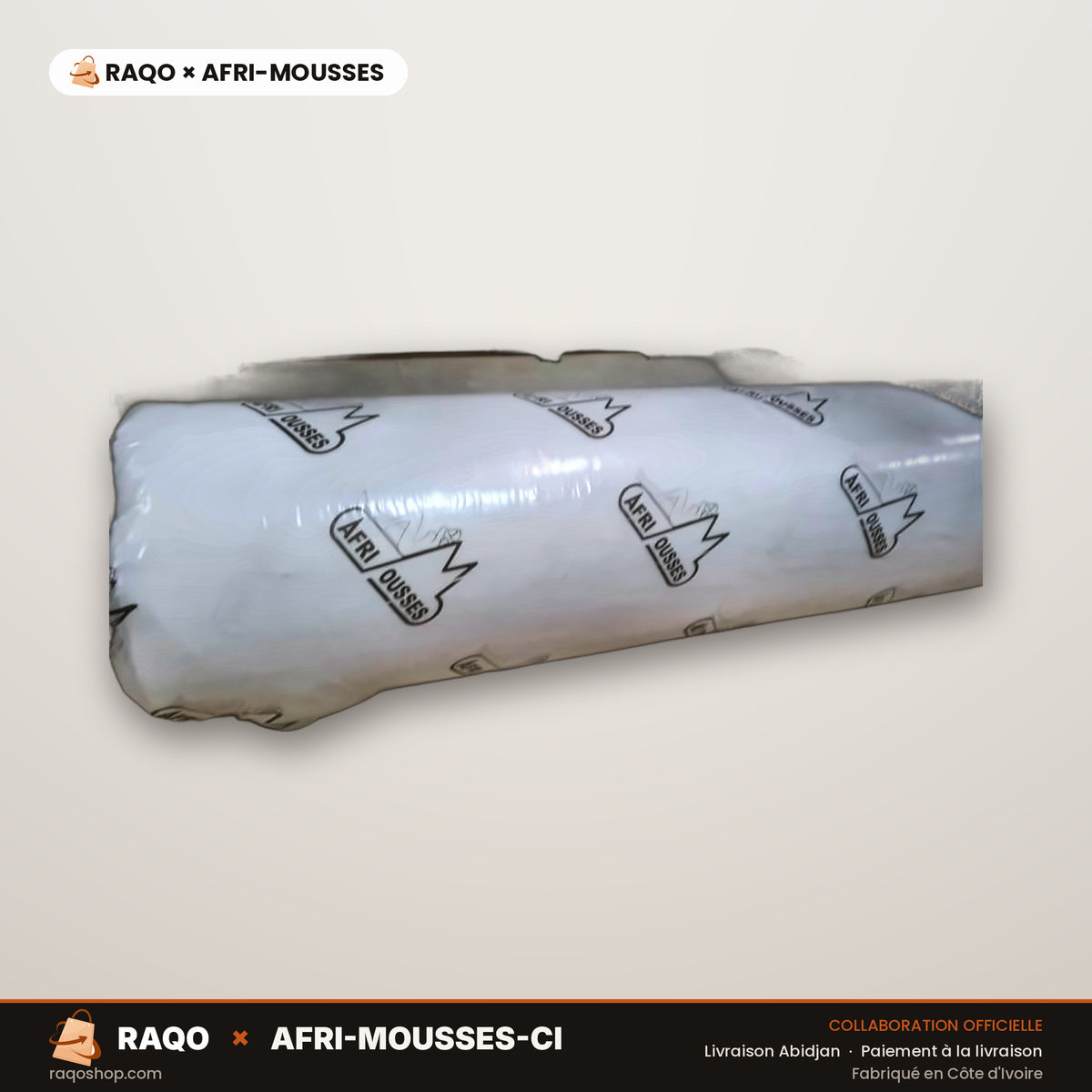 Ouate en Rouleau 25 m – RAQO × Afri-Mousses – autre angle – RAQO Abidjan