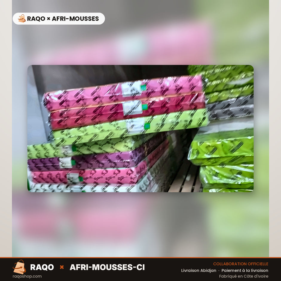 Surmatelas – RAQO × Afri-Mousses – autre angle – RAQO Abidjan
