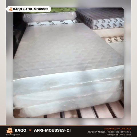 Matelas Vision 2 Places 190 × 140 cm 25 cm – RAQO × Afri-Mousses – Abidjan