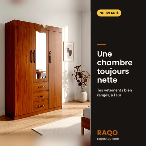 Armoire avec miroir 9663 – en situation – RAQO Abidjan