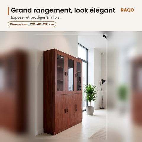 Armoire bibliothèque WJG02-3 – détail et finitions – RAQO Abidjan