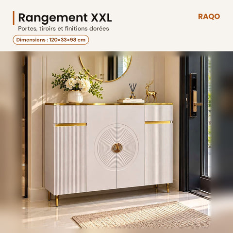 Buffet d'entrée 2038 – détail et finitions – RAQO Abidjan
