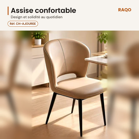 Chaise ajourée – Beige – détail et finitions – RAQO Abidjan