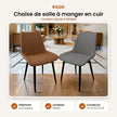 Chaise de salle à manger en cuir – fiche produit, paiement à la livraison – RAQO Abidjan