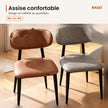 Chaise de salle à manger en cuir – lot de 2 – détail et finitions – RAQO Abidjan