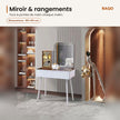 Coiffeuse CC03 avec miroir – détail et finitions – RAQO Abidjan