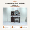 Coiffeuse E61 avec miroir et tabouret – fiche produit, paiement à la livraison – RAQO Abidjan