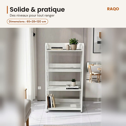Étagère 4 niveaux YH-168-4A – Blanc – détail et finitions – RAQO Abidjan
