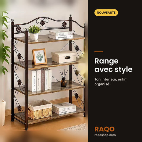 Étagère 4 niveaux YH-59-4 – en situation – RAQO Abidjan